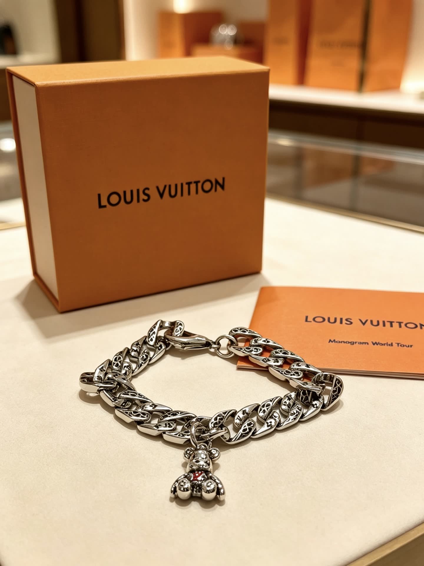 Louis Vuitton Silver Charm Bracelet